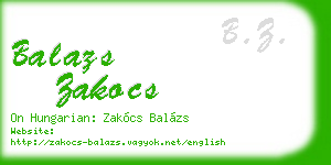 balazs zakocs business card