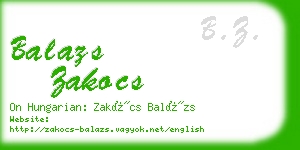 balazs zakocs business card